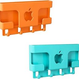 theKiteco. Wall Mounted Mobile Stand Storage Case for Remote Stand, Wall Mounted Dual Mobile Stand/Multi Purpose Stand with Key Hanger - Pack of 2 (Orange & Green)-picture-13