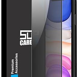 Military-Grade Privacy Tempered Glass Screen Protector for iPhone 11 and iPhone XR (6.1 Inch) With Installation Kit | Edge to Edge Coverage | Black-3