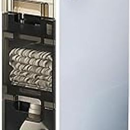 House of Quirk Plastic 3-Tiers Bathroom Floor Storage Cabinet Narrow Slim Towel Organizer Side Corner Unit With Clear Drawers And Casters For Tiny Kitchen (3 Tier White)-30