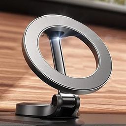 1080 Magnetic Phone Stand, Adjustable Desktop Mount with Weighted Base, Foldable Design, Black, Compatible with Smartphones and Tablets-15