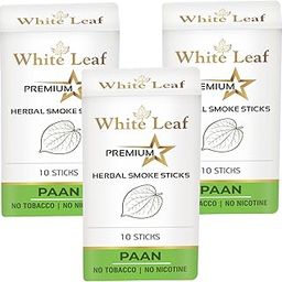White Leaf Natural Herbal Cigarettes PAAN Flavour(30 Sticks) 100% Tobacco-Free and Nicotine-Free Ayurvedic Herbs Clove, Tulsi, and More | Free From Additives and Chemicals-image-63
