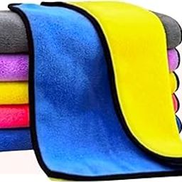 Premium Microfiber Cleaning Cloths, Ultra Soft Dual-Layer, Multi-Purpose for Car, Home & Kitchen, Pack of 6, Multicolour-image-80