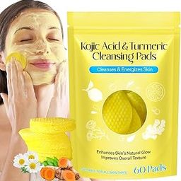Kojic Acid and Turmeric Cleansing Pads, Turmeric Kojic Acid Cleansings Pad, Turmeric Cleansing Pads for Face, Mild and Non-irritating, Suit for All Skin Types, 60 Count-13