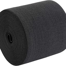 Alaska® 3-inch-wide Black Heavy Stretch Elastic Bands for Sewing. Used in Tailoring, Sewing, Fashion Designing, Boutique, Stitching, Exercise Bands, Waist Bands & Wrist Bands etc. (Black - 5 Meter)-1