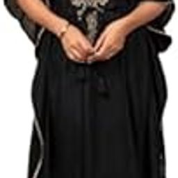 Jaipur Export Quality 100% Pure Rayon Block Print Women's Designer Kaftan Dress || Soft and (Non-Transparent Fabric) black morraccan-15