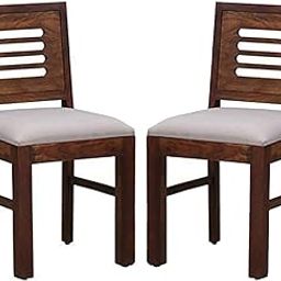 COMBAT FURNITURE Sheesham Wood Dining Chairs Set of 2 for Dining Room Furniture || Wooden Chairs Set of 2 with Cushion for Living Room Home and Office - Natural Finish-21