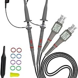 TRENDYNEST 2X Oscilloscope Clip Probes P6100 Fully Insulated BNC End Probes | Other Leads & Probes | Leads & Probes | Test Measurement & Inspection | Electrical & Test Equipment-image-0