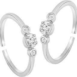 Cubic Zirconia Studded Adjustable Toe Ring Stylish Fancy Daily Regular Jewellery for Women and Girls-image-45