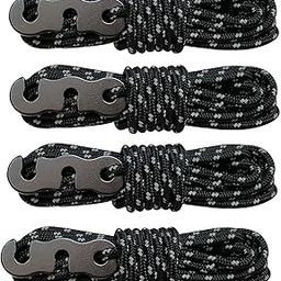 CALANDIS™ 4X Tent Cords Hiking Picnic Activity Outdoor Guy Lines Black | Tent & Canopy Accessories | Tents & Canopies | & Hiking | Outdoor Sports-image-6