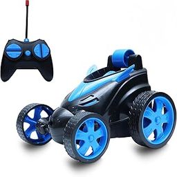 Wonder 360° Rotating RC Stunt Car – LED Lights, Sound, Off-Road Remote Control Vehicle for Kids and Adults (Blue)-20