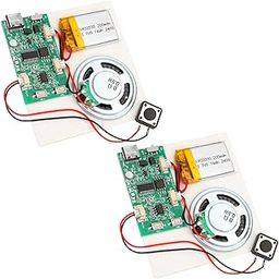 2PCS Programmable Sound Recorder Module - DIY Music Voice Recording Module Chip with Speaker, Can Recording 16 Minutes Sound Music for Personalized Greetings, Holiday Crafts Cards-image-17