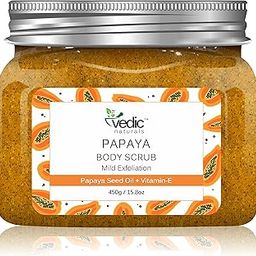 Vedic Naturals Papaya Body Scrub 450gm | Tan Removal | Removes Dead Skin | Exfoliation | 100% Organic-image-28