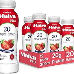 Maiva Pro | Strawberry Plant Protein Shake - 300ml (Pack of 12) | 20g Protein | 20 Vitamins & Minerals | Contains Dates | Vegan, Lactose-Free, No Preservatives, No Artificial Sweetener, No Added Sugar-image-90