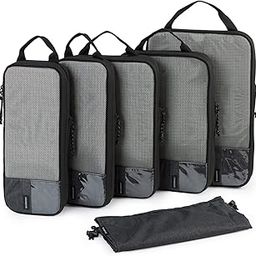 BAGSMART 6 Set Packing Cubes, Expandable Luggage Organizer for Carry On Luggage, Compression and Lightweight Suitcase Organizers for Woman & Man, Black, 6 PCS-image-14