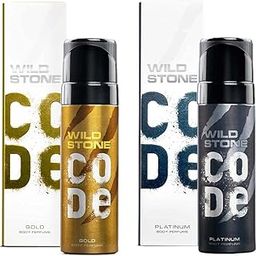 WILD STONE CODE Wild Stone Mens Wood Perfumed Body Spray Platinum And Gold Combo Pack 2 (120 Ml)-image-80