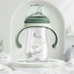R for Rabbit Tritan Tweet 240 ml Baby Spout Cup for Kids | Twin Handle Non Toxic BPA Free Soft Silicone Spout Sipper Bottle | Leak Proof Drinking Sippy Cup for 6+ Month Infant Baby Boy & Girl (Green)-picture-37