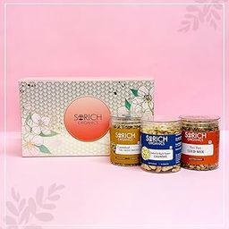 Healthy Snack Combo – Jaggery Cracker 300 g, Pudina Seeds Mix 300g, Orange Cashew Bar 300g|High Fiber & Protein | Healthy Raksha Bandhan Gift Pack | Perfect for Festive Gifting-image-62
