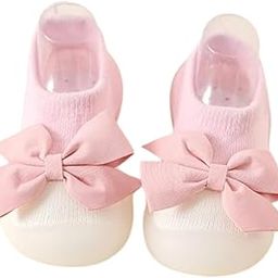 6 To 12 Months Baby Girls Anti-Skid Silicon Grip Rubber Socks/Bumper Socks/Shoes/Booties (Light Pink)-BT4254-image-76