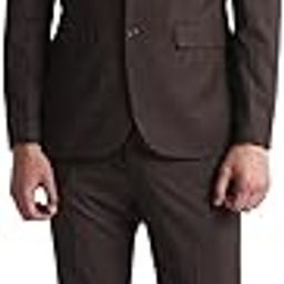 Men's Polyester Single Breasted Business Suit Pants Set-image-90