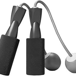 Enakshi (LABEL) Creations Cordless Jumping Rope Gym Exercise Fitness Weighted Jump Rope for Kids Ball Dia.3.2cm Black-image-16