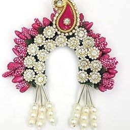 Adjustable Radha Rani Chandrika Petals Design Mukut for Deities - Stylish & Colorful | Rani | 1 pcs (Large 5,6 no.) or 4 to 5" Idol-image-32