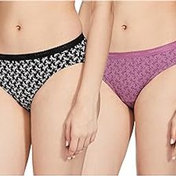 Women Anti Bacterial Bikini Panty - 100% Cotton - Pack of 2-4 Way Stretch, Moisture Wicking, Moderate Coverage-image-4