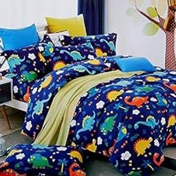 PRISCILLA 350 TC Super Soft Kids Single Bed Reversible AC Blanket/Duvet Comforter with 1 Kids Single Bed Matching Bedsheet + 1 Pillow Cover. Set of 3 Pieces. (Design 12)-image-26
