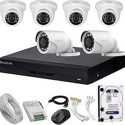DeckLink 2.4 MP 6 CCTV Camera Set 4 Dome 2 Bullet with 1Tb Harddisk-0