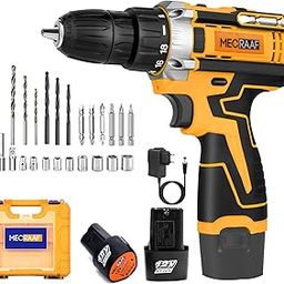 MECRAAF® 12V Li-ion Cordless Drill Machine | Screwdriver | Chuck 10mm | 1350RPM | Torque 18+1 | Pistol Grip | Spiral Drill | 24 Accessories drill bits in carrying tool kit | 6 months motor warranty-25