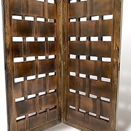 Amazing Wood Store Mango Wood & MDF Room Divider Small Partition Divider Separator 4 Feet Height (2 Panel)-image-21