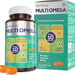Jubilant Nutrihance Multiomega 100% Vegan Omega Softgel | Omega 3-5-6-7-9, Vitamin D3 | Support Heart, Nerve & Renal Health | Strengthens Immunity & Antioxidant Effect (60 Veg Softgels)-image-40