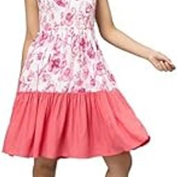 Rhe-ana Women Beautiful Colour Pink/White Floral Print with Co-ordinated Solid Colour.-image-35