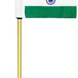 SGL Indian Khadi and metallic Flag for car dashboard, Office and Home. Have this Indian flag and enjoy the feeling of patrotism. (Single Plain Flag)-image-55
