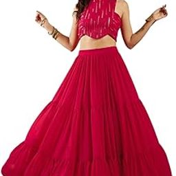 Lehenga Choli For Womens And Girls Ready To Wear Lehenga For Women Geogatte Fabric On Embrodery Sequance Cording Work Blouse Fully Stiched-picture-14