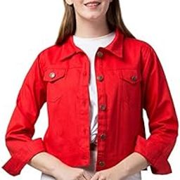 hrikshika fashion Women's Cotton Denim Jacket Full Sleeves Comfort Fit Collar Jacket-picture-19