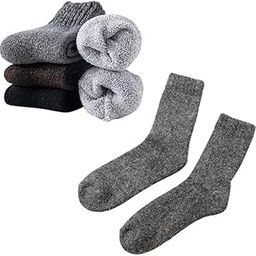 Men's Woolen Calf Length Solid Thick Terry Winter Wear Socks (Free Size) - Combo Pack of 3-image-70