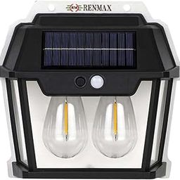 RENMAX Solar Powered Outdoor Waterproof LED Wall Light with Motion Sensor ABS Plastic (Dual LED Bulb)-image-47