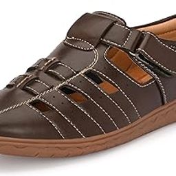 Men's Sandal |Fisherman EVA Sandals with Cushioned Insocks, Hook & Loop Strap | Trendy and Sporty Design, Premium Upper, Closed Sandal - For Spring Summer Travelling, Walking (2882)-image-66