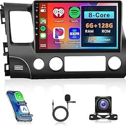 6G+128G 8 Core Android 13 Car Stereo Car Radio for Honda Civic 2006-2011 Wireless Carplay DSP-36, Rimoody 10.1'' Touchscreen GPS WiFi Bluetooth FM/RDS Mirror Link 59-UI Themes Backup Camera-26