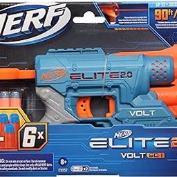 NERF Elite 2.0 Volt Sd-1 Blaster, 6 Darts, Light Beam Targeting, 2 Tactical Rails to Customize for Battle, Multicolor-image-8