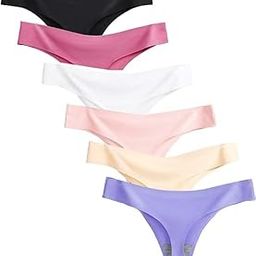 6 Pack Women Underwear Thongs, Ladies Thong, Breathable Comfortable Cotton Panties Undies for Women Bikini Underwear Multicolour-picture-15