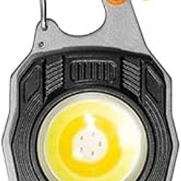 SRUY LED Flashlight COB Keychain, 500 Lumens, Rechargeable Emergency Light with Whistle, Bottle Opener, Screwdriver for Outdoor (Pack of 1)-20