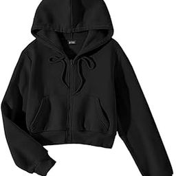 FUNKY MONKEY Soft Fleece Crop Zipper Hoodie for Girls Sweatshirt-image-90
