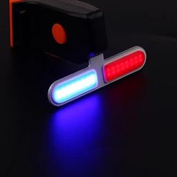 Dark Horse Bicycle 6 Mode LED with Red & Blue Light, USB Rechargeable Tail Light, High Brightness and Waterproof Rear Light, Police Tail Light, New Model-30