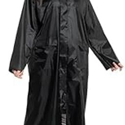 Premium Nylon Hooded Waterproof Long Raincoat | Lightweight Waterproof zip Raincoat/Overcoat Full Length-picture-4