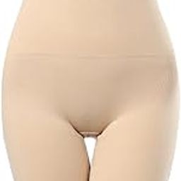 Women's Cotton Spandex Seamless Butt Lifter High-Waist Tummy Control Mid-Thigh Shorts Shapewear,Beige-image-76