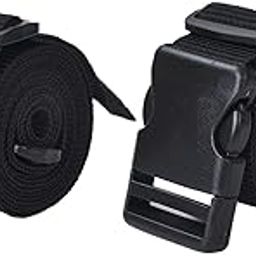 Aqbah Pack of 2 Luggage Tie Down Straps, with Strength up to 600lbs 10 ft in Length with Adjustable Buckle Straps for Motorcycle, Trucks, Luggage etc (Black)-12