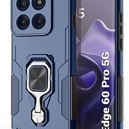 TheGiftKart Tough Armor Bumper Back Case Cover for Motorola Moto Edge 60 Pro 5G | Ring Holder & Kickstand in-Built | 360 Degree Protection Back Case for Moto Edge 60 Pro (PC & TPU, Greyish Blue)-picture-3
