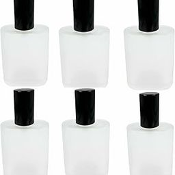 Hunky Dory 30ml Superior Qaulity Frosted Empty Refillable Glass Bottle with Spray Pump and Cap for For DIY Perfume, Essential Oils, Blends, Rose Water, Costemic Use (Pack of 6)-10