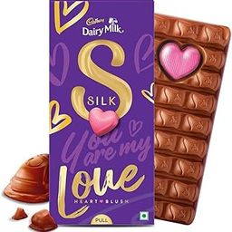 Cadbury Dairy Milk Silk Valentine's Heart Blush Chocolate Bar Gift Pack, 250 gram-image-67